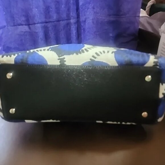 Kate Spade STORYBOOK Julia Street Dot Maise canvas satchel EUC - Picture 4 of 10